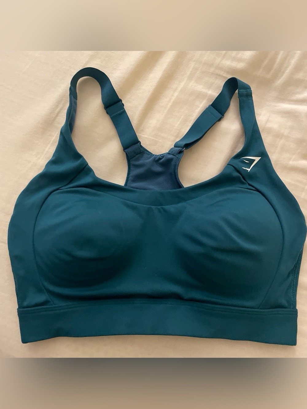 Teal gymshark sports bra